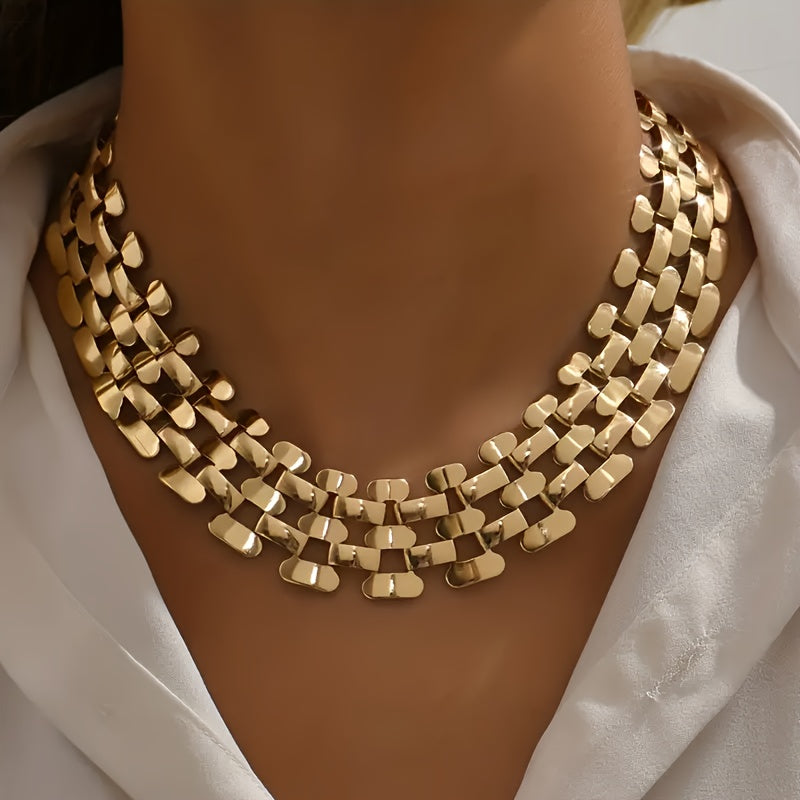 Golden Mosaic Necklace - NobleHeritageCharms