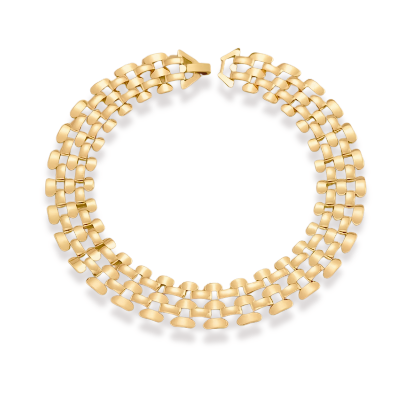 Golden Mosaic Necklace - NobleHeritageCharms