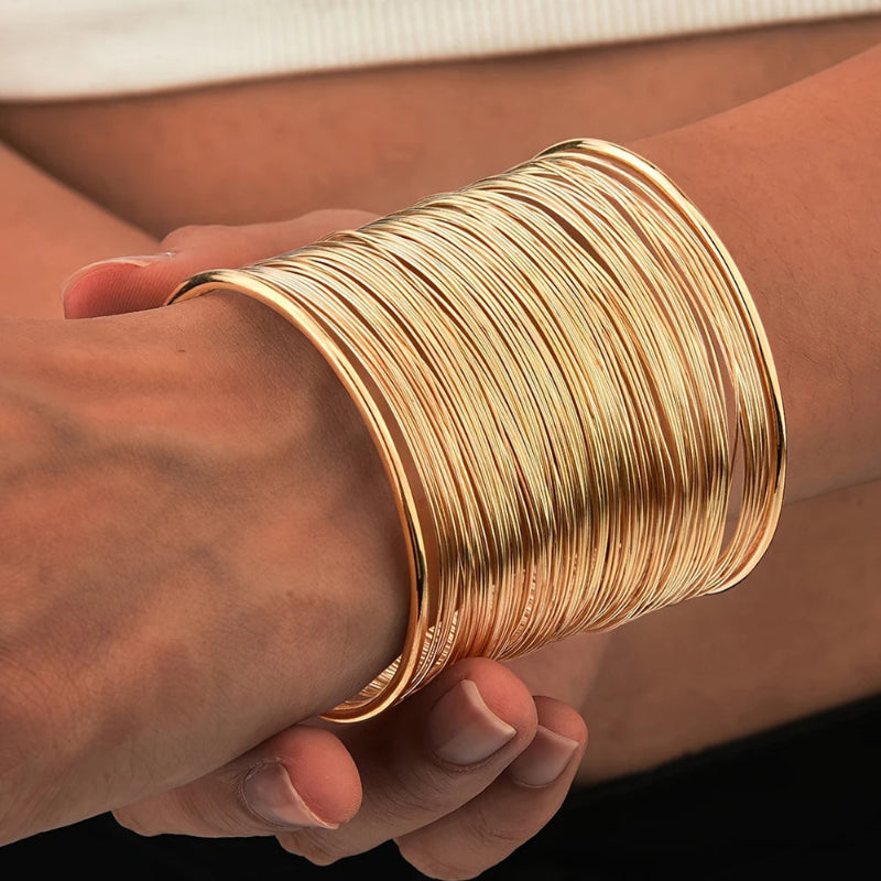 Vintage Hyperbolic Bracelet Cuff Bangle - NobleHeritageCharms
